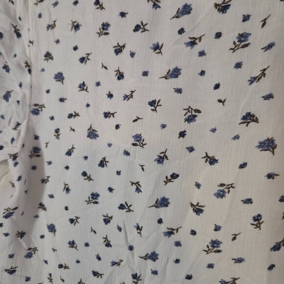 American Eagle Ivory and blue mini Floral Dress size medium M - Picture 4 of 7
